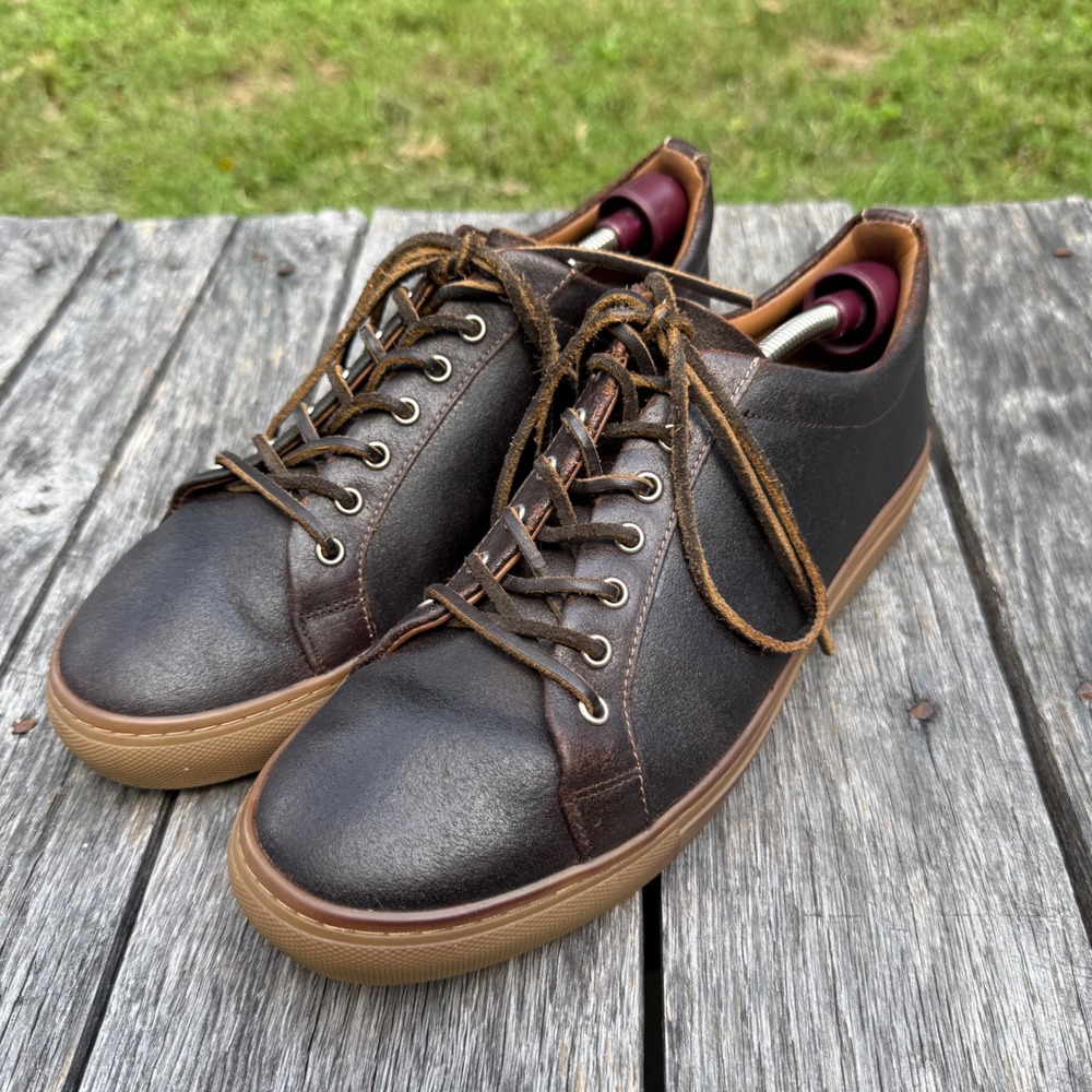 Thursday Boot Co Premier Low Top Sneakers Mens 9 Cocoa Leather Gum Sole Shoes